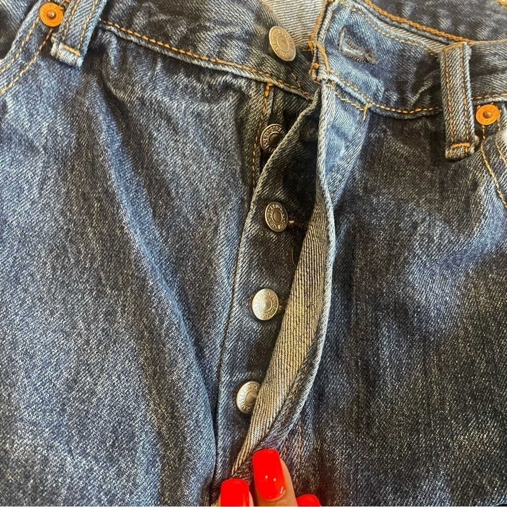 Vintage Levis 501s Straight Leg High Waisted Jeans with Button Fly 38W 29L - Picture 12 of 13